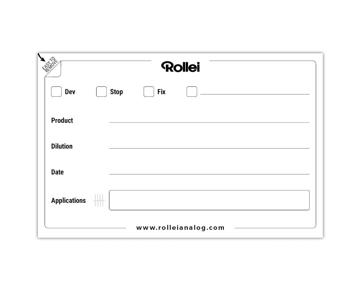 Rollei bottle label | 12 stickers